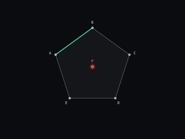 Convex polygon point-in-polygon test